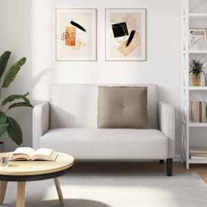 Polštář na záda Taupe 60 x 50 cm Mikrovlákno - obrázek 4