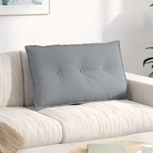 Polštář na záda Světle šedá 80 x 19 x 50 cm textil - obrázek 1
