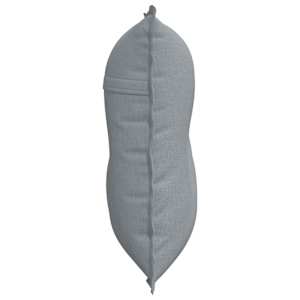 Polštář na záda Světle šedá 80 x 19 x 50 cm textil - obrázek 6