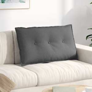 Polštář na záda Tmavě šedá 80 x 19 x 50 cm textil - obrázek 1