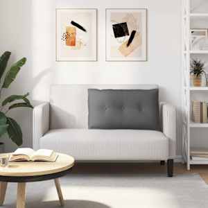 Polštář na záda Tmavě šedá 80 x 19 x 50 cm textil - obrázek 4