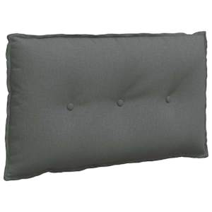 Polštář na záda Tmavě šedá 80 x 19 x 50 cm textil - obrázek 2
