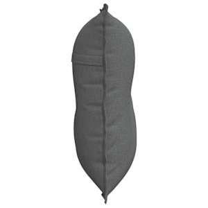 Polštář na záda Tmavě šedá 80 x 19 x 50 cm textil - obrázek 6