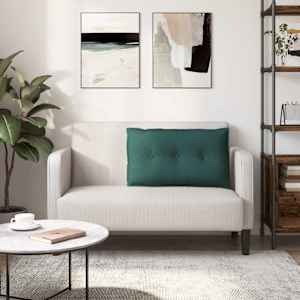 Polštář na záda Tmavě zelená 80 x 19 x 50 cm textil - obrázek 4