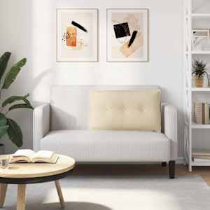 Polštář na záda Krémová 80 x 19 x 50 cm textil - obrázek 4
