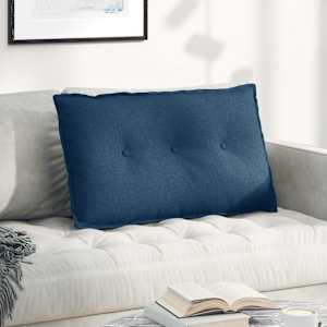 Polštář na záda Modrá 80 x 19 x 50 cm textil - obrázek 1