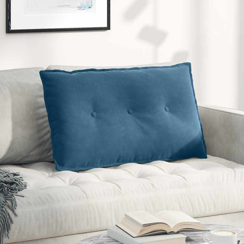 Casă & grădină - Perna pentru spate albastru 80 x 50 cm Țesătură din corduroy