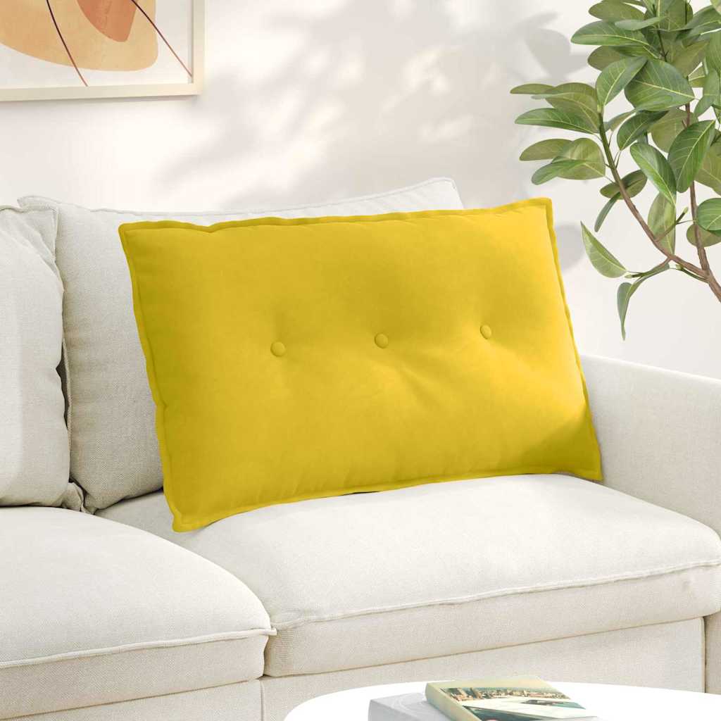 Casă & grădină - Perna pentru spate Galben 80 x 50 cm Țesătură din corduroy