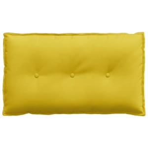 Polštář na záda Žlutá 80 x 50 cm Žebrovaná látka - obrázek 5
