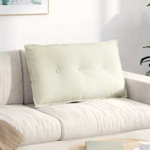 Poglavni vzglavnik krema 80 x 50 cm Žametna tkanina