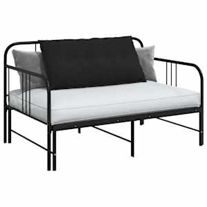 Polštář na záda Černá 100 x 19 x 50 cm textil - obrázek 3