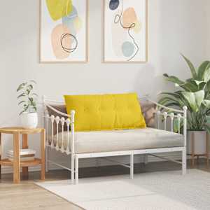 Polštář na záda Světlá žlutá 100 x 19 x 50 cm textil - obrázek 4