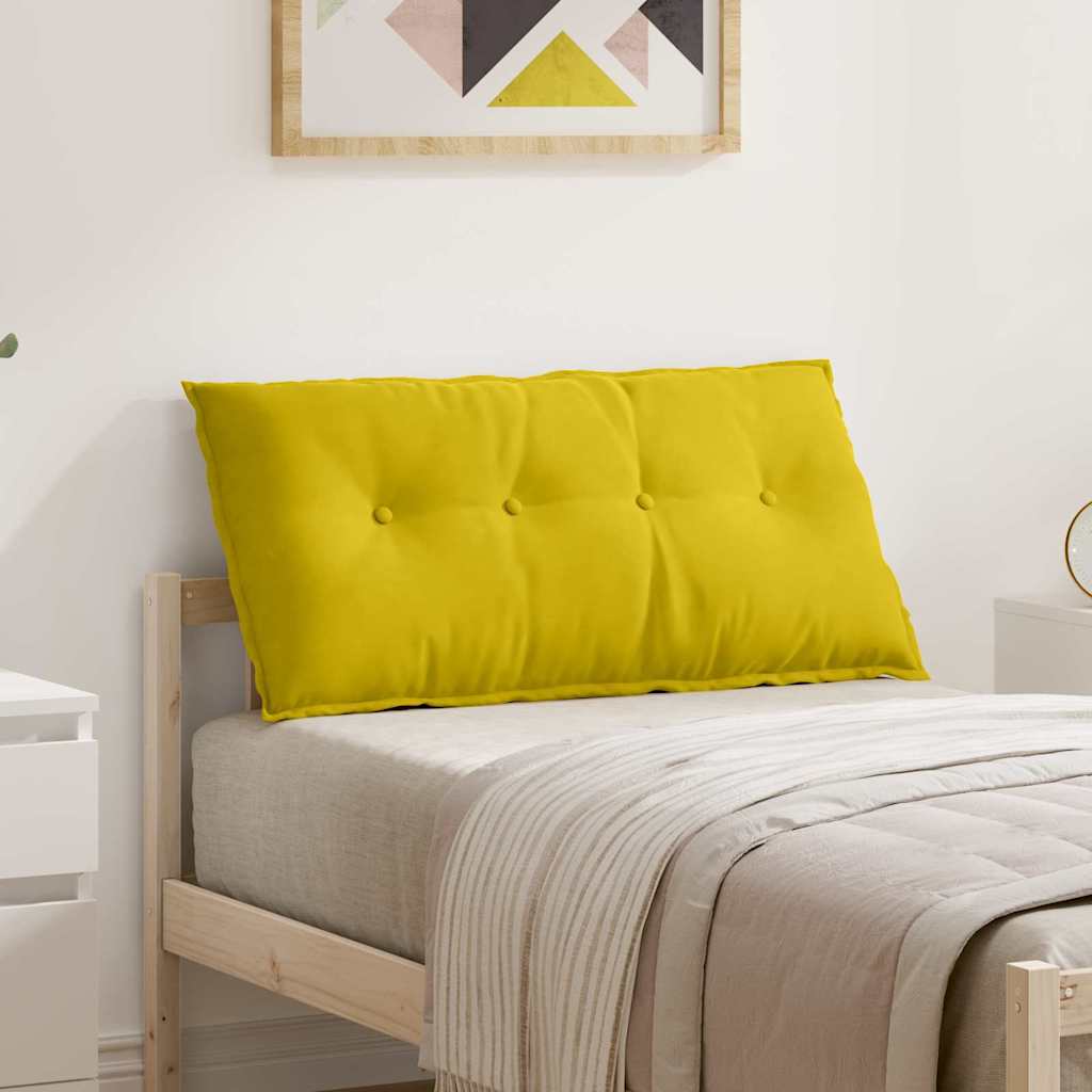 Casă & grădină - Perna pentru spate Galben 100 x 50 cm Țesătură din corduroy