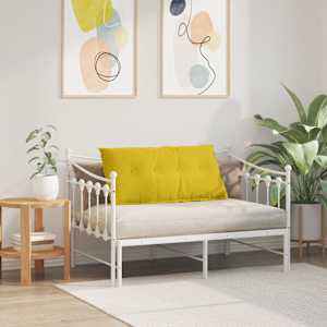 Polštář na záda Žlutá 100 x 50 cm Žebrovaná látka - obrázek 4
