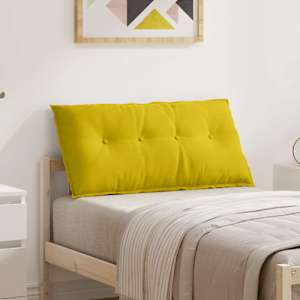 Poglavni vzglavnik Rumena 100 x 50 cm Žametna tkanina