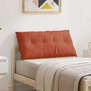 Poglavni vzglavnik Rdeče oranžna 100 x 50 cm Žametna tkanina