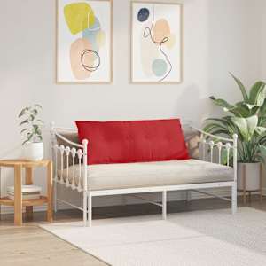 Polštář na záda Červená 120 x 19 x 50 cm textil - obrázek 4