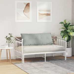 Polštář na záda Světle šedá 120 x 50 cm Žebrovaná látka - obrázek 4