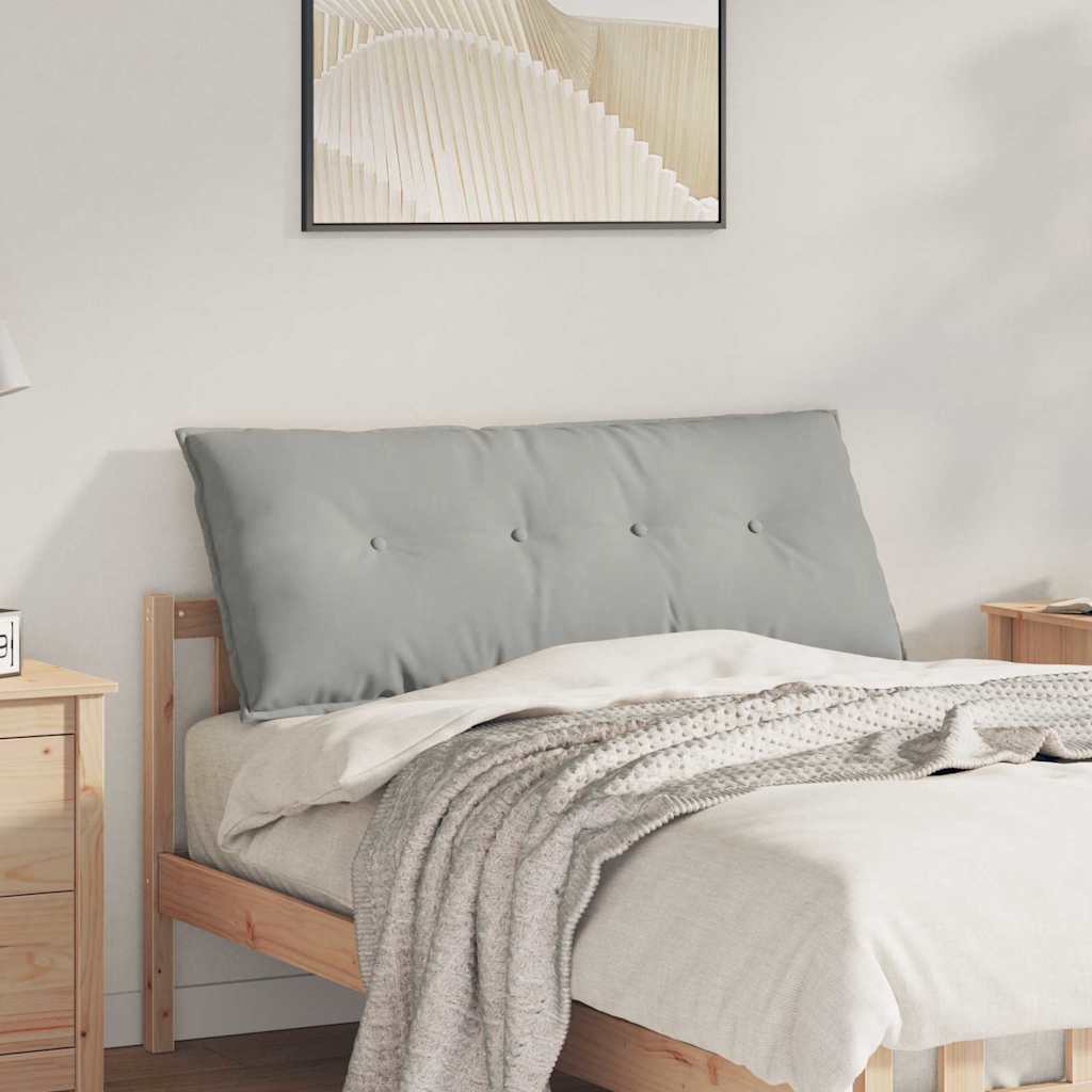 Rugkussen Lichtgrijs 120 x 50 cm Microvezel Stof image 1