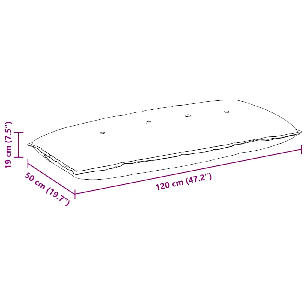 Rugkussen Grijs groen 120 x 50 cm Cordstof image 10