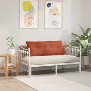 Polštář na záda Červená oranžová 120 x 50 cm Žebrovaná látka - obrázek 4