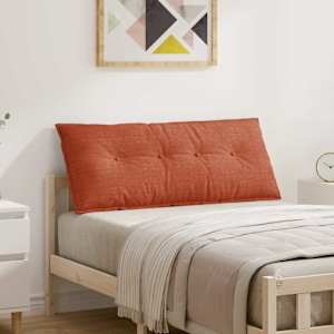 Poglavni vzglavnik Rdeče oranžna 120 x 50 cm Žametna tkanina