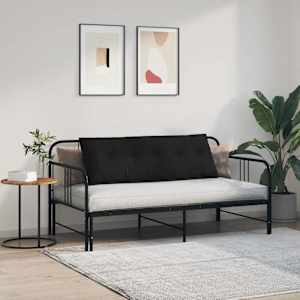 Polštář na záda Černá 140 x 19 x 50 cm textil - obrázek 4