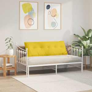 Polštář na záda Světlá žlutá 140 x 19 x 50 cm textil - obrázek 4