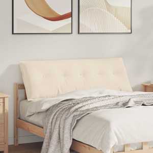 Poglavni vzglavnik Bež 140 x 50 cm Mikrofiber tkanina