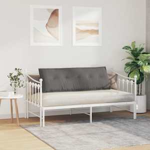 Polštář na záda Světle šedá 140 x 50 cm Žebrovaná látka - obrázek 4