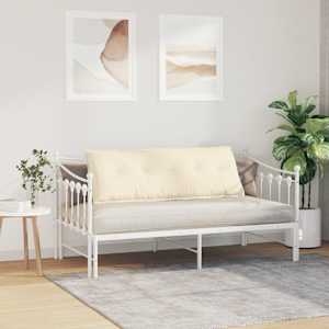 Polštář na záda Krémová 140 x 50 cm Žebrovaná látka - obrázek 4