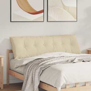 Polštář na záda Krémová 160 x 19 x 50 cm textil - obrázek 1