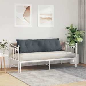 Polštář na záda Tmavě šedá 160 x 50 cm Žebrovaná látka - obrázek 4
