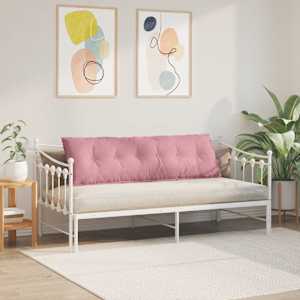 Polštář na záda Růžová 160 x 50 cm Žebrovaná látka - obrázek 4