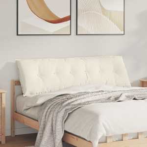 Polštář na záda Krémová 160 x 50 cm Žebrovaná látka - obrázek 1