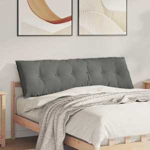 Polštář na záda Tmavě šedá 160 x 50 cm Mikrovlákno - obrázek 1