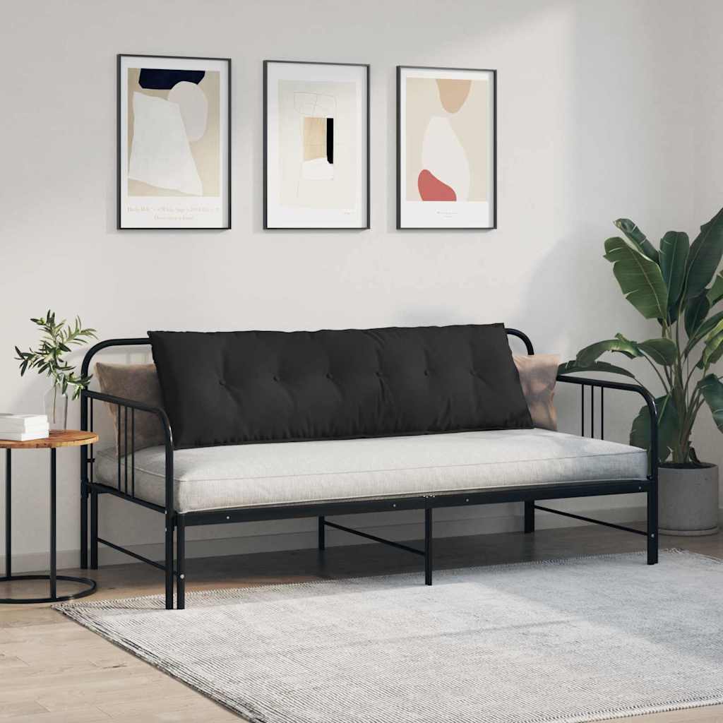 Rugkussen Zwart 160 x 50 cm Microvezel Stof image 4