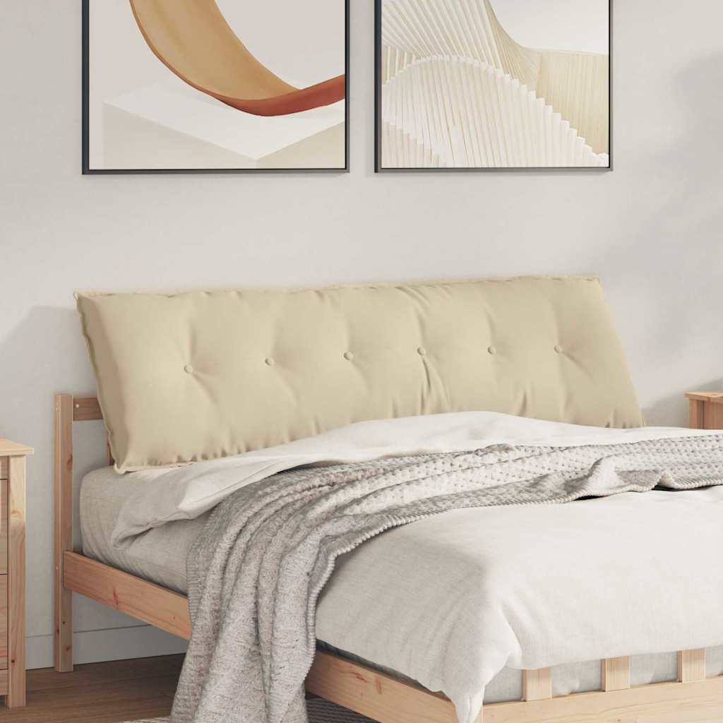 vidaXL Perna pentru spate Crem 160 x 50 cm Țesătură din microfibră