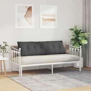Polštář na záda Tmavě šedá 160 x 50 cm Žebrovaná látka - obrázek 4