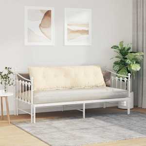Polštář na záda Krémová 160 x 50 cm Žebrovaná látka - obrázek 4