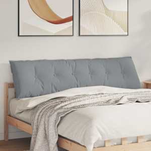Polštář na záda Světle šedá 180 x 19 x 50 cm textil - obrázek 1
