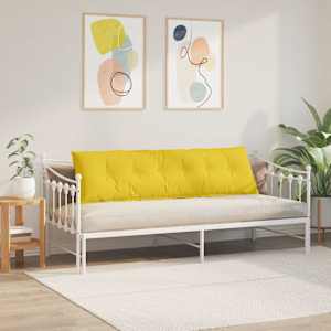 Polštář na záda Světlá žlutá 180 x 19 x 50 cm textil - obrázek 4