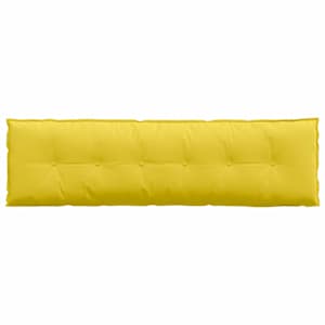Polštář na záda Světlá žlutá 180 x 19 x 50 cm textil - obrázek 6