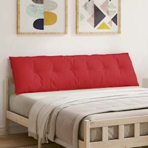 Polštář na záda Červená 180 x 19 x 50 cm textil - obrázek 1