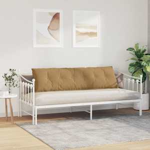 Polštář na záda Hnědá 180 x 50 cm Žebrovaná látka - obrázek 4