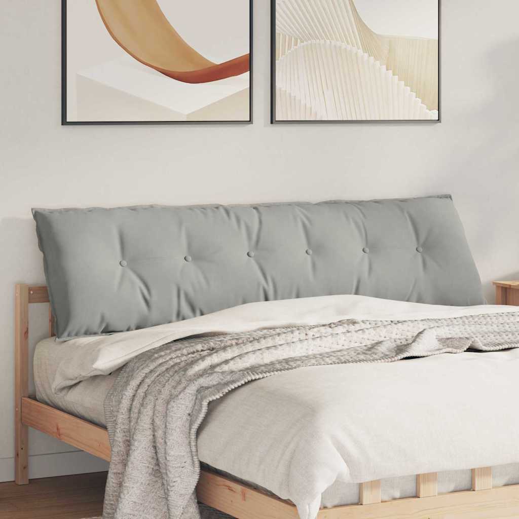 Rugkussen Lichtgrijs 180 x 50 cm Microvezel Stof image 1