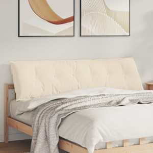 Polštář na záda Béžová 180 x 50 cm Mikrovlákno - obrázek 1