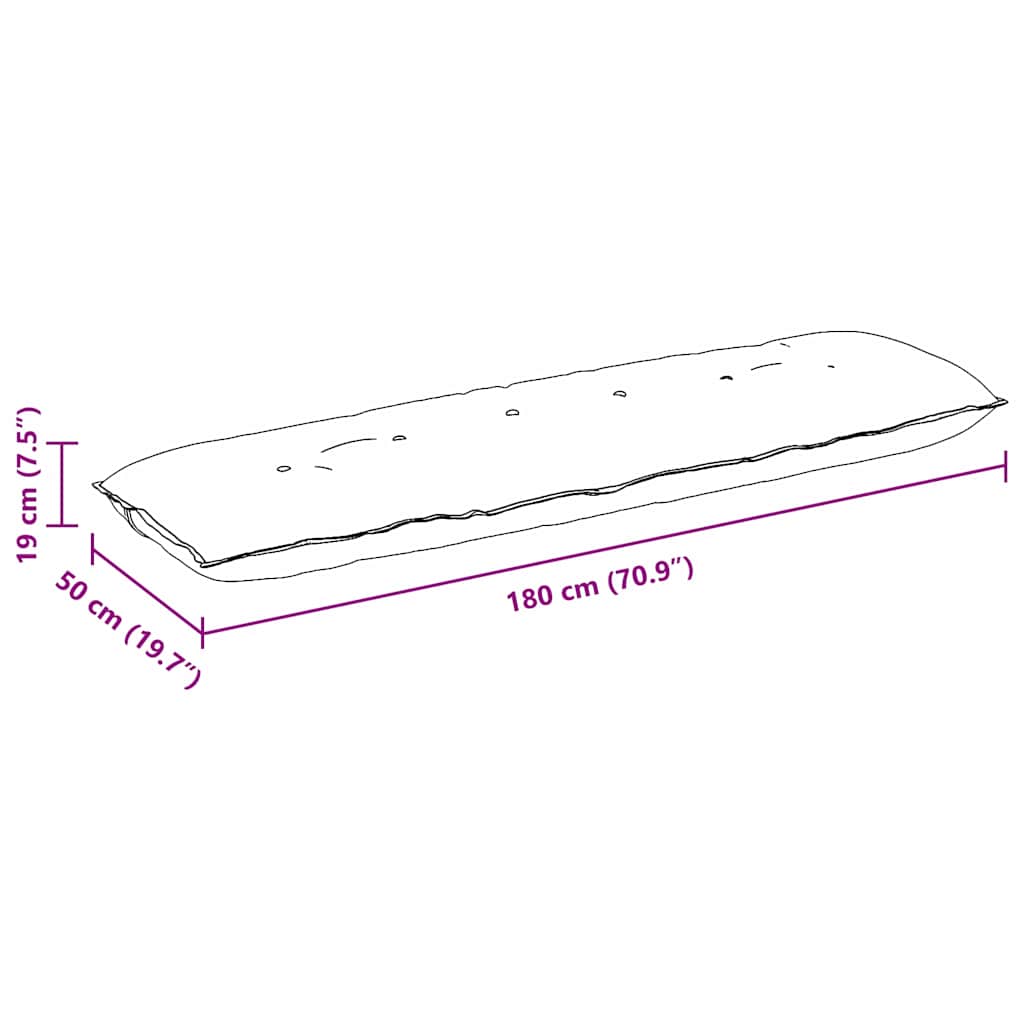Rugkussen Donkergrijs 180 x 50 cm Cordstof image 10