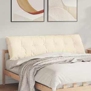 Poglavni vzglavnik krema 180 x 50 cm Žametna tkanina