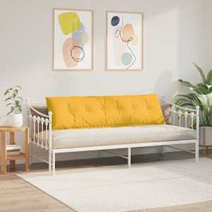Polštář na záda Světlá žlutá 180 x 50 cm Žebrovaná látka - obrázek 4